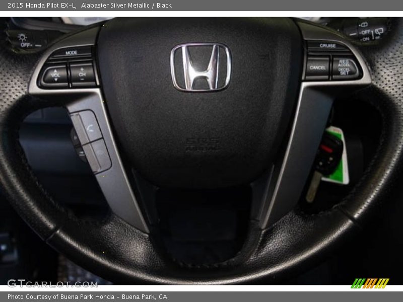 Alabaster Silver Metallic / Black 2015 Honda Pilot EX-L