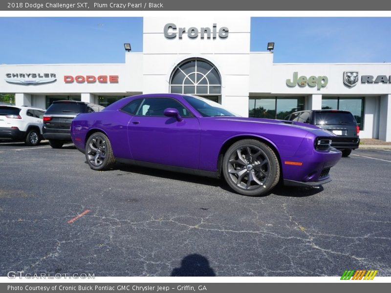 Plum Crazy Pearl / Black 2018 Dodge Challenger SXT