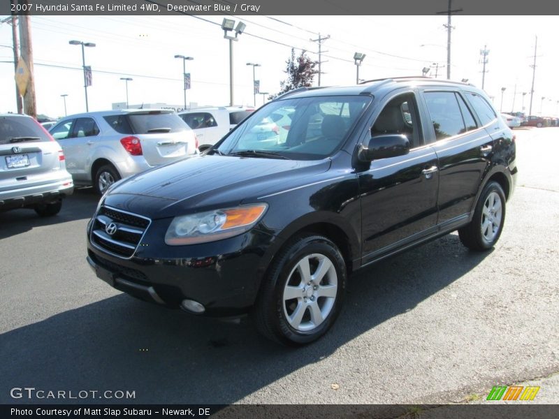 Deepwater Blue / Gray 2007 Hyundai Santa Fe Limited 4WD