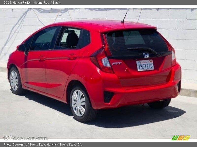 Milano Red / Black 2015 Honda Fit LX