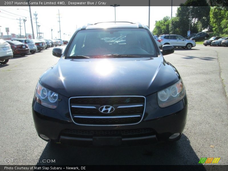 Deepwater Blue / Gray 2007 Hyundai Santa Fe Limited 4WD