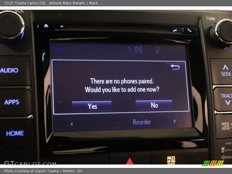 Attitude Black Metallic / Black 2015 Toyota Camry XSE