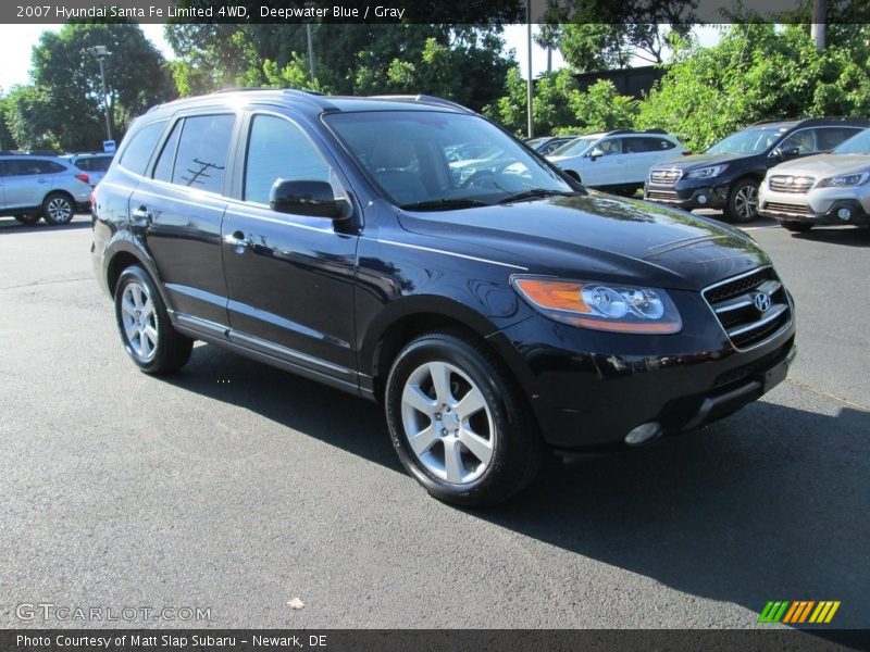 Deepwater Blue / Gray 2007 Hyundai Santa Fe Limited 4WD