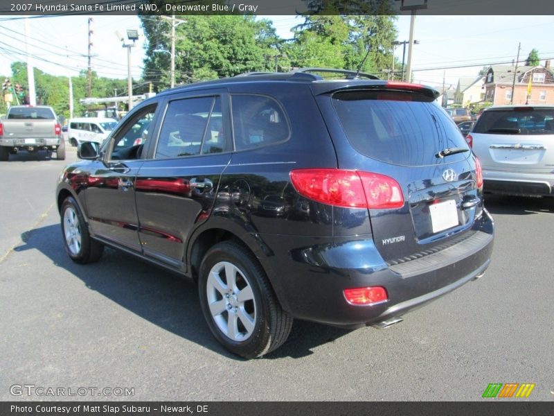 Deepwater Blue / Gray 2007 Hyundai Santa Fe Limited 4WD