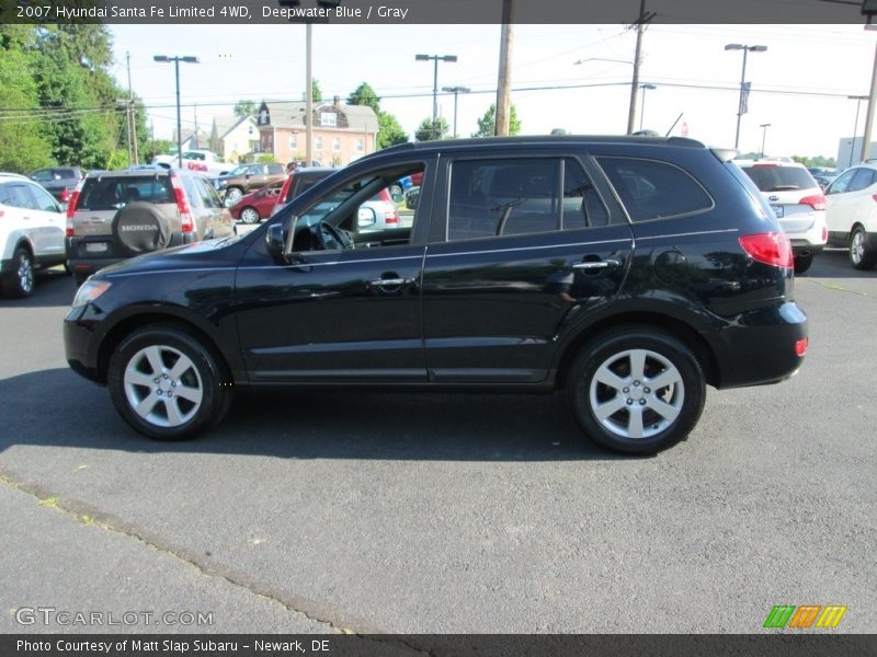 Deepwater Blue / Gray 2007 Hyundai Santa Fe Limited 4WD
