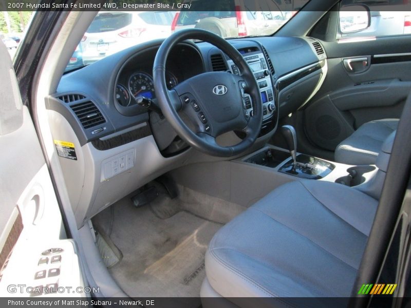 Deepwater Blue / Gray 2007 Hyundai Santa Fe Limited 4WD