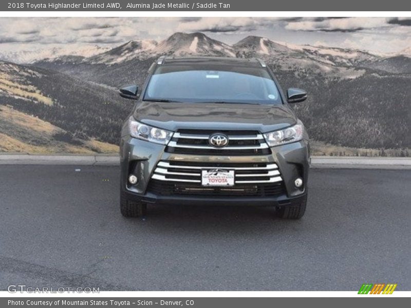 Alumina Jade Metallic / Saddle Tan 2018 Toyota Highlander Limited AWD