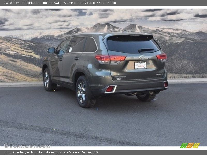 Alumina Jade Metallic / Saddle Tan 2018 Toyota Highlander Limited AWD