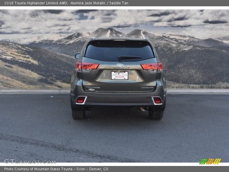 Alumina Jade Metallic / Saddle Tan 2018 Toyota Highlander Limited AWD
