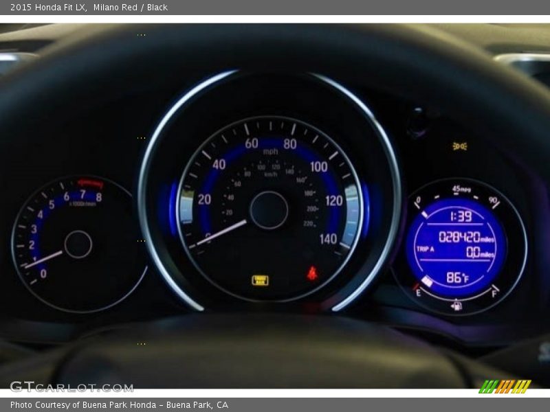 Milano Red / Black 2015 Honda Fit LX