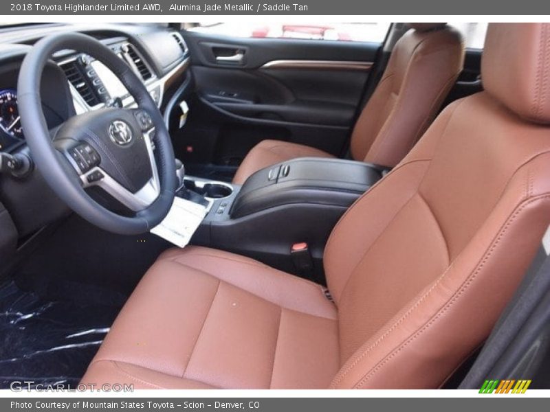 Alumina Jade Metallic / Saddle Tan 2018 Toyota Highlander Limited AWD