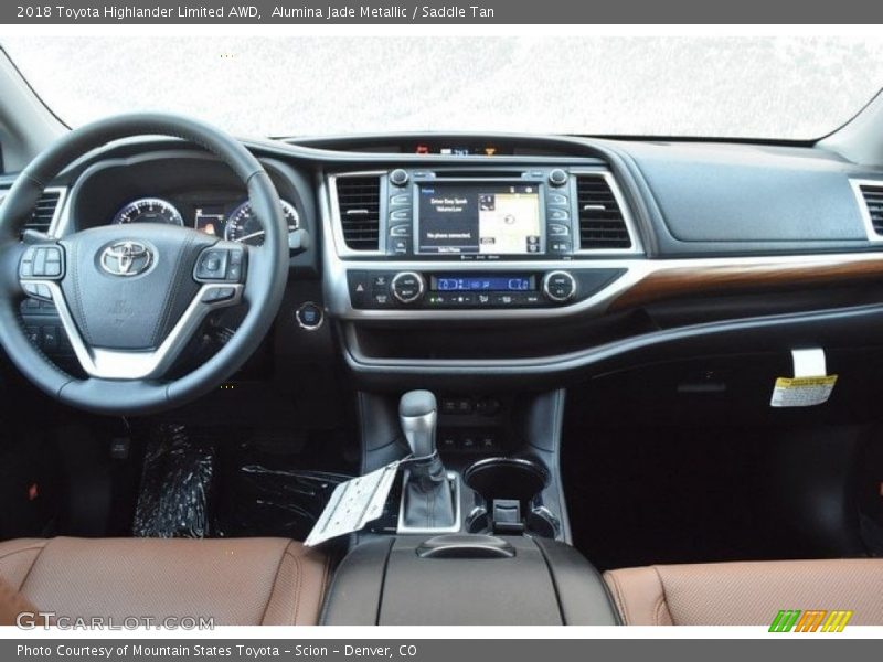Alumina Jade Metallic / Saddle Tan 2018 Toyota Highlander Limited AWD