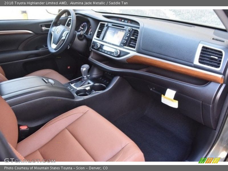 Alumina Jade Metallic / Saddle Tan 2018 Toyota Highlander Limited AWD