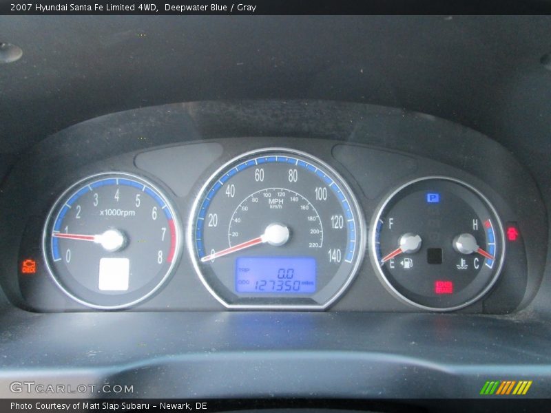 Deepwater Blue / Gray 2007 Hyundai Santa Fe Limited 4WD