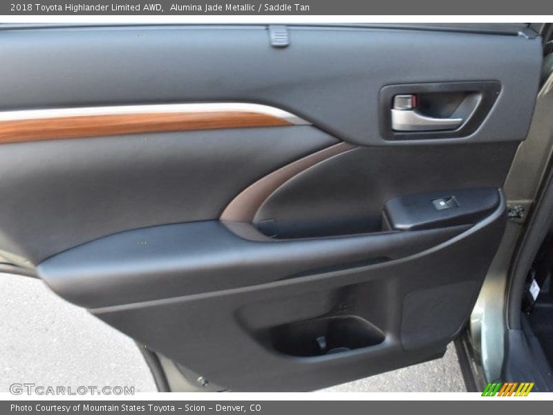 Alumina Jade Metallic / Saddle Tan 2018 Toyota Highlander Limited AWD