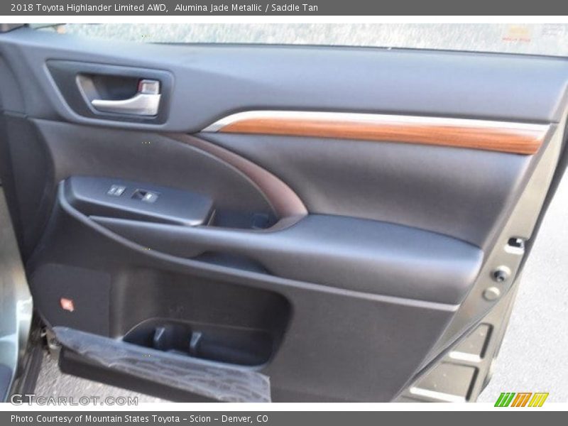 Alumina Jade Metallic / Saddle Tan 2018 Toyota Highlander Limited AWD