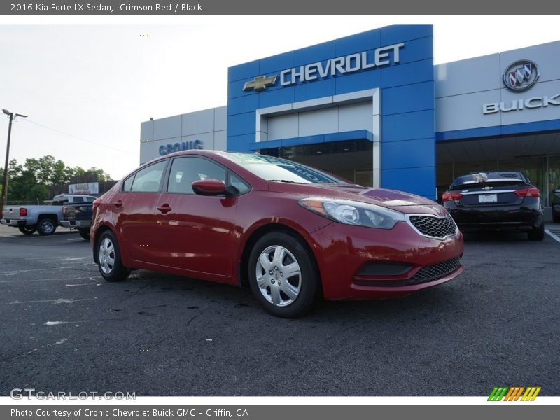 Crimson Red / Black 2016 Kia Forte LX Sedan