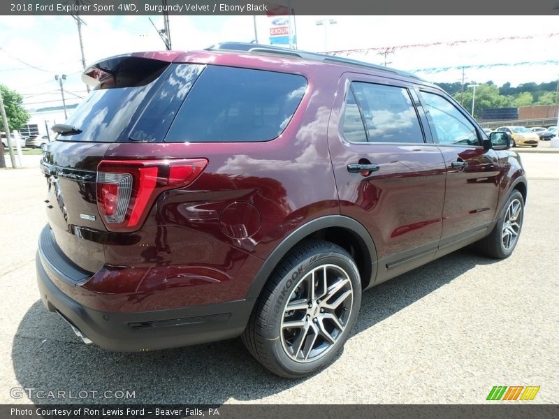 Burgundy Velvet / Ebony Black 2018 Ford Explorer Sport 4WD