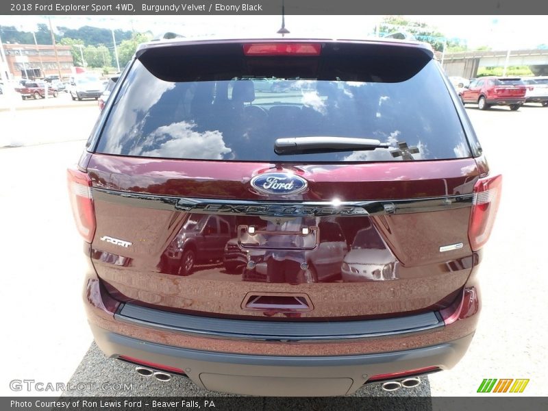 Burgundy Velvet / Ebony Black 2018 Ford Explorer Sport 4WD
