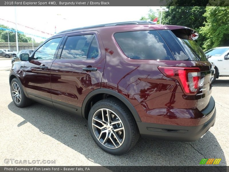 Burgundy Velvet / Ebony Black 2018 Ford Explorer Sport 4WD