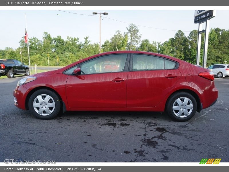 Crimson Red / Black 2016 Kia Forte LX Sedan