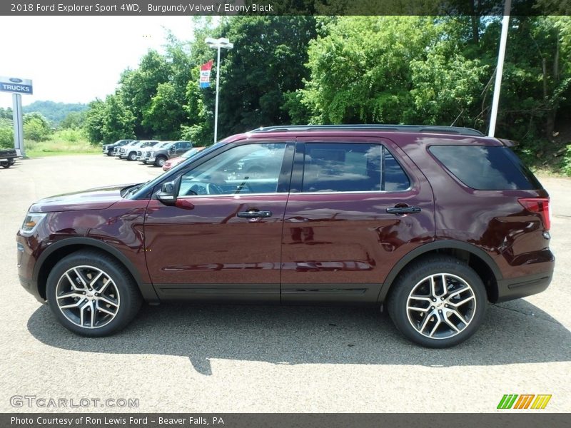 Burgundy Velvet / Ebony Black 2018 Ford Explorer Sport 4WD