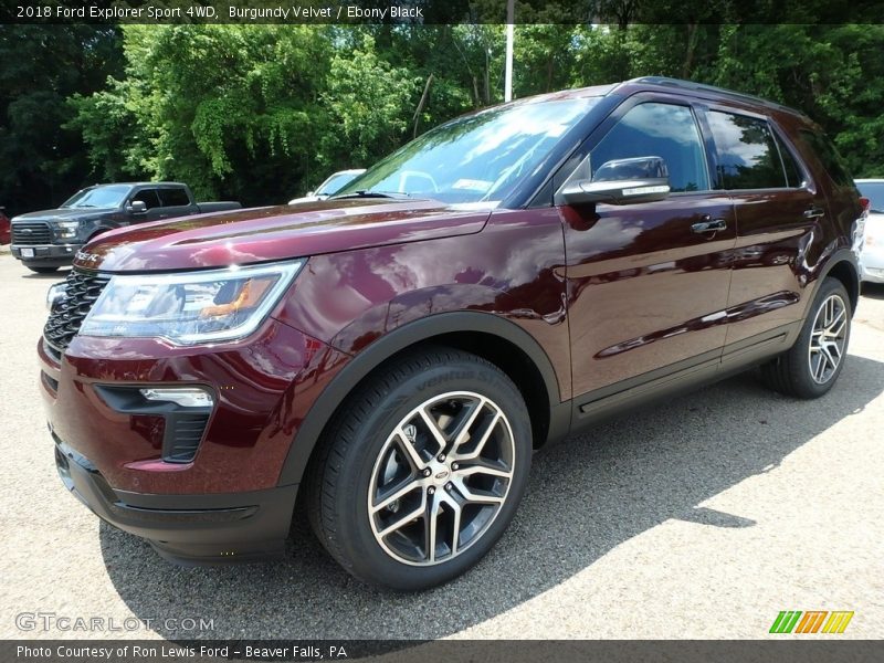 Burgundy Velvet / Ebony Black 2018 Ford Explorer Sport 4WD
