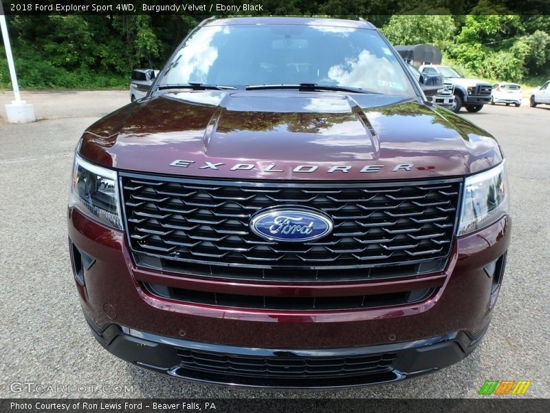 Burgundy Velvet / Ebony Black 2018 Ford Explorer Sport 4WD