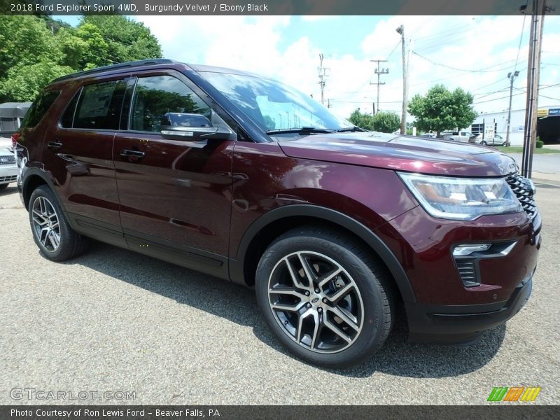 Burgundy Velvet / Ebony Black 2018 Ford Explorer Sport 4WD