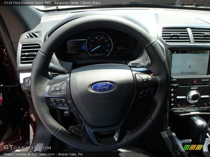 Burgundy Velvet / Ebony Black 2018 Ford Explorer Sport 4WD