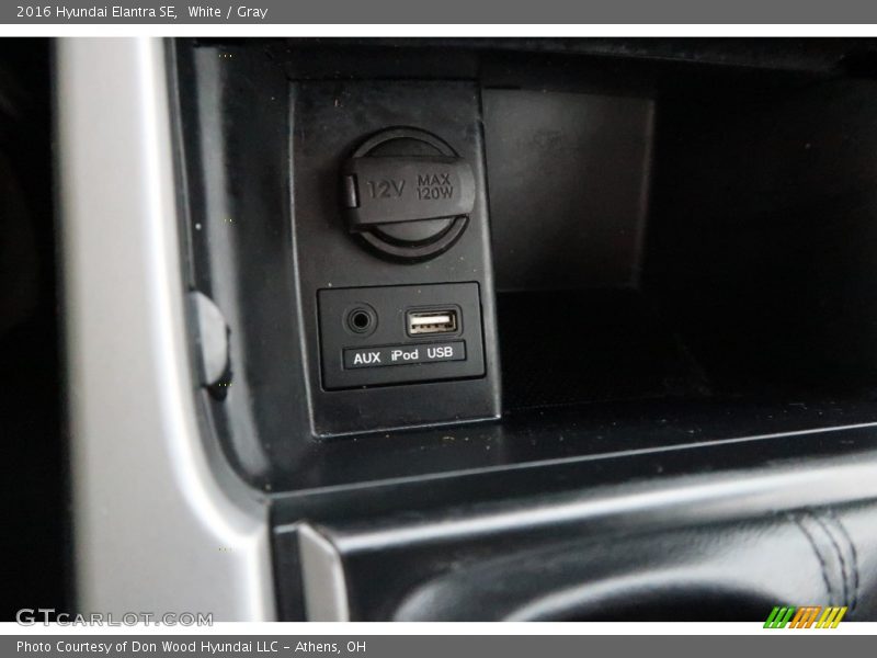 White / Gray 2016 Hyundai Elantra SE
