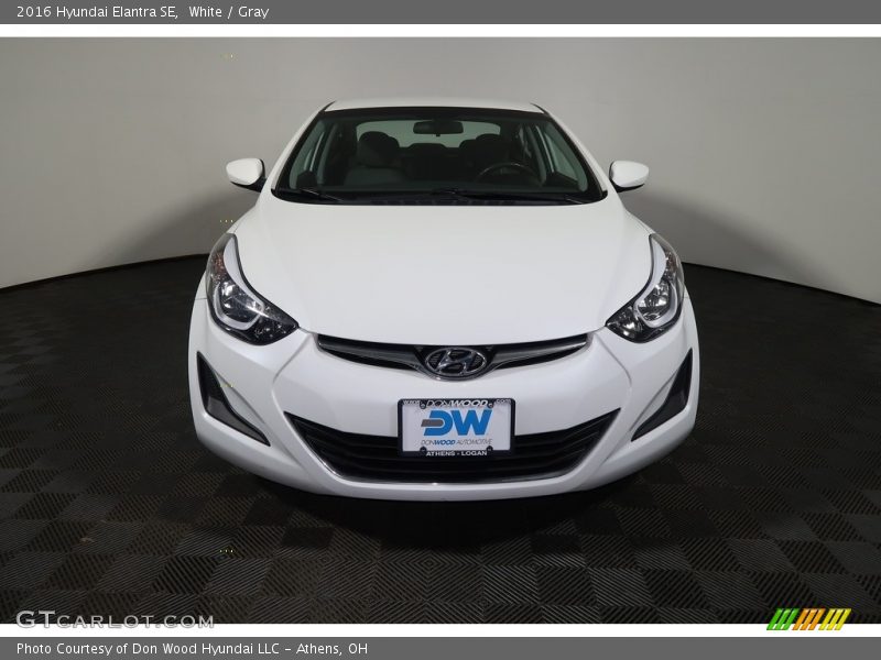 White / Gray 2016 Hyundai Elantra SE