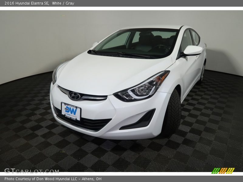 White / Gray 2016 Hyundai Elantra SE
