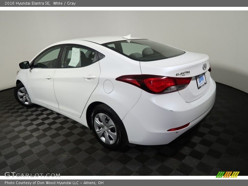 White / Gray 2016 Hyundai Elantra SE