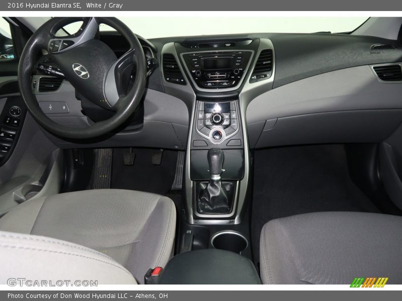 White / Gray 2016 Hyundai Elantra SE