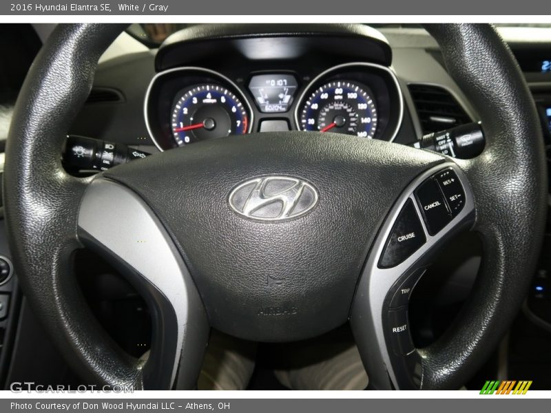 White / Gray 2016 Hyundai Elantra SE