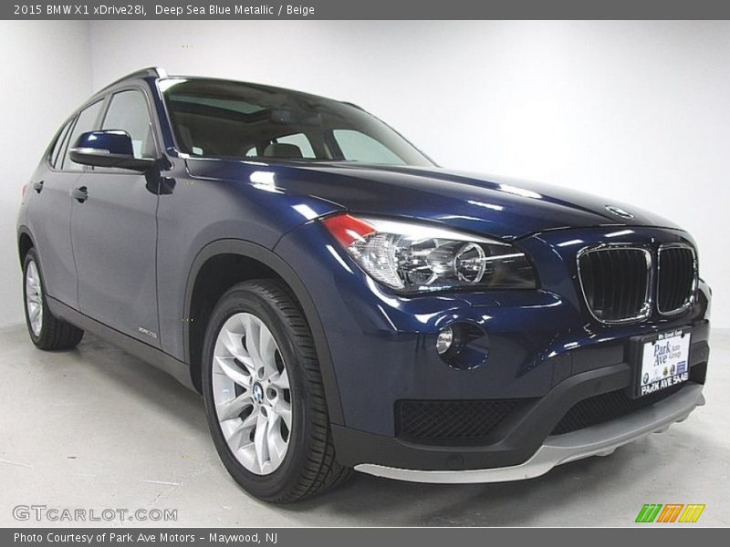 Deep Sea Blue Metallic / Beige 2015 BMW X1 xDrive28i