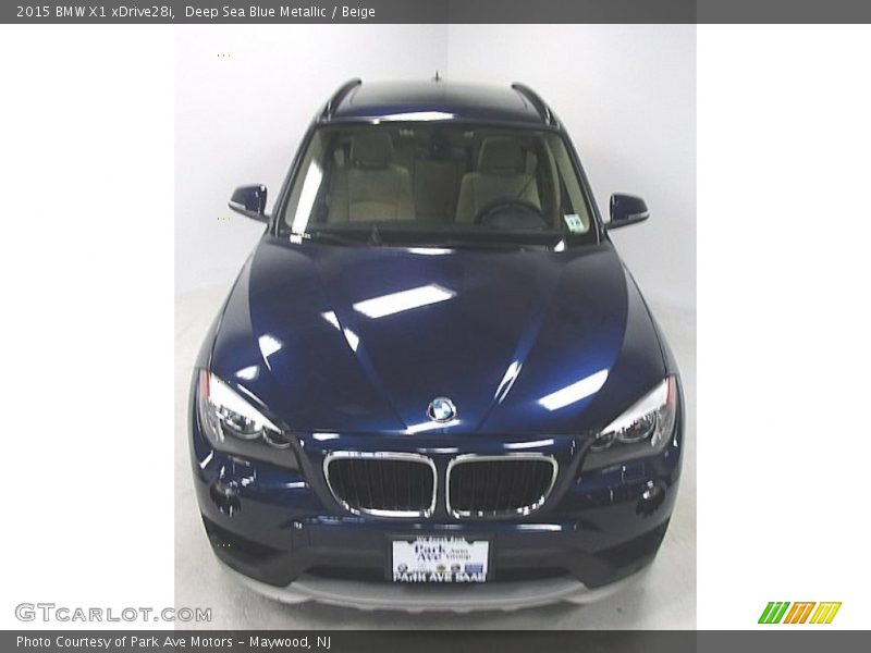 Deep Sea Blue Metallic / Beige 2015 BMW X1 xDrive28i