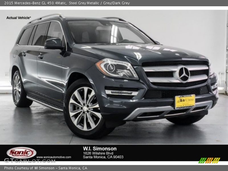 Steel Grey Metallic / Grey/Dark Grey 2015 Mercedes-Benz GL 450 4Matic