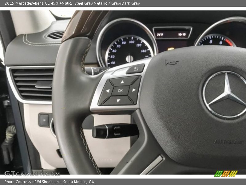 Steel Grey Metallic / Grey/Dark Grey 2015 Mercedes-Benz GL 450 4Matic