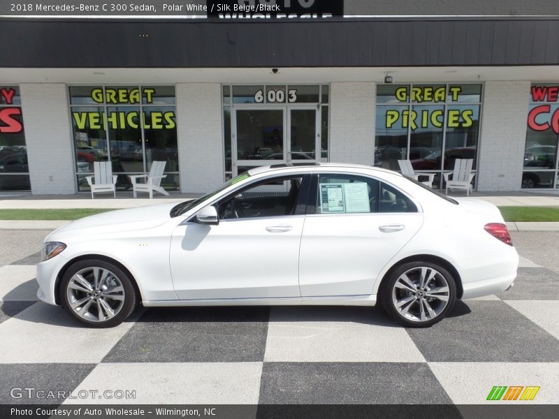 Polar White / Silk Beige/Black 2018 Mercedes-Benz C 300 Sedan