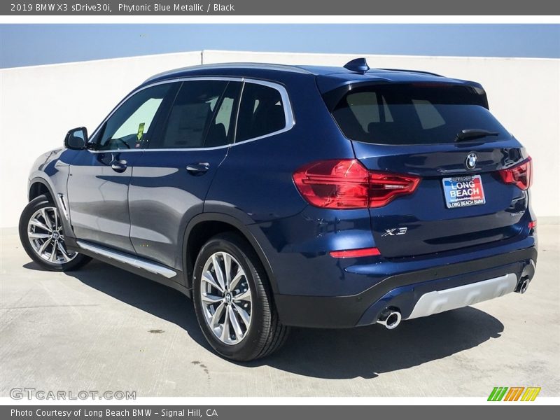 Phytonic Blue Metallic / Black 2019 BMW X3 sDrive30i