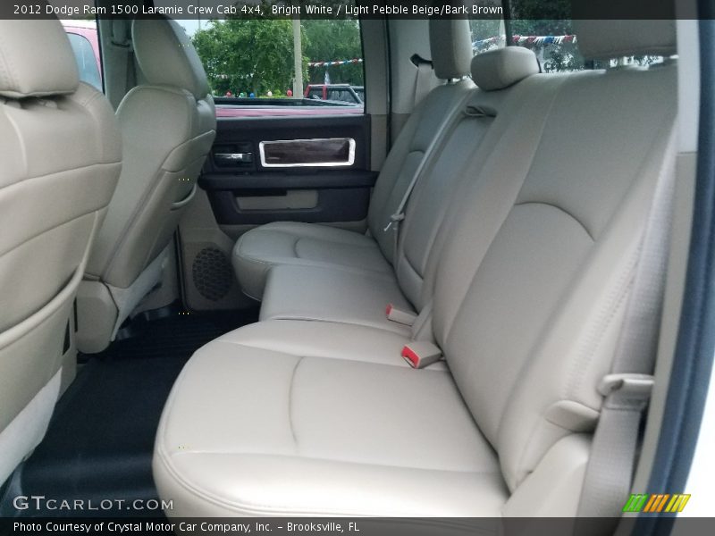Bright White / Light Pebble Beige/Bark Brown 2012 Dodge Ram 1500 Laramie Crew Cab 4x4