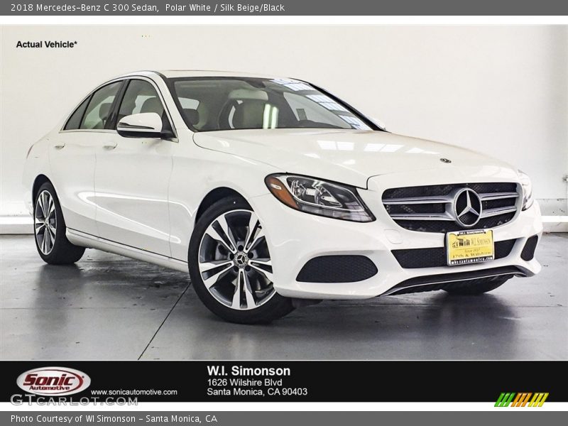 Polar White / Silk Beige/Black 2018 Mercedes-Benz C 300 Sedan