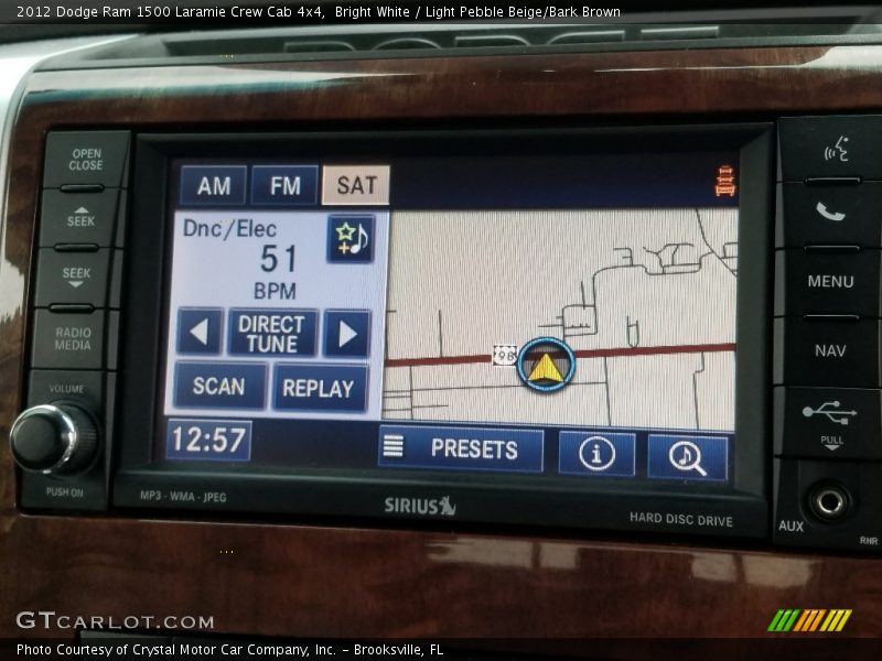 Bright White / Light Pebble Beige/Bark Brown 2012 Dodge Ram 1500 Laramie Crew Cab 4x4