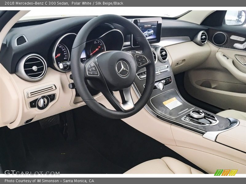 Polar White / Silk Beige/Black 2018 Mercedes-Benz C 300 Sedan