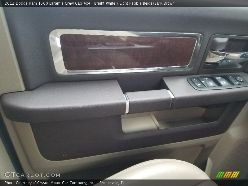 Bright White / Light Pebble Beige/Bark Brown 2012 Dodge Ram 1500 Laramie Crew Cab 4x4
