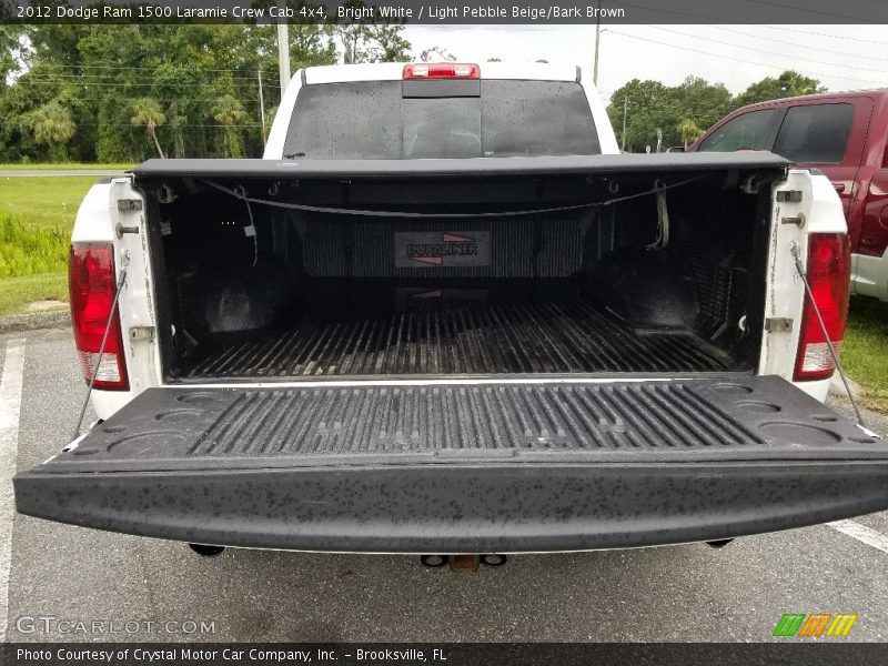 Bright White / Light Pebble Beige/Bark Brown 2012 Dodge Ram 1500 Laramie Crew Cab 4x4