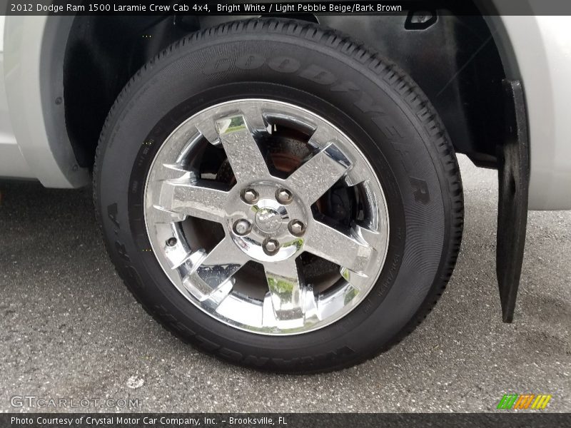 Bright White / Light Pebble Beige/Bark Brown 2012 Dodge Ram 1500 Laramie Crew Cab 4x4