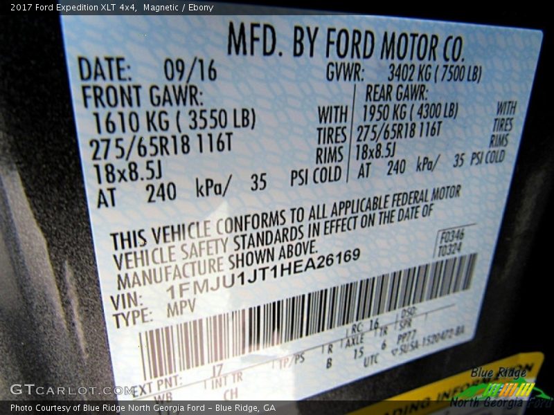 Magnetic / Ebony 2017 Ford Expedition XLT 4x4